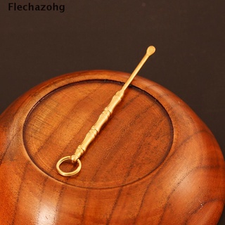 [flechazohg] portátil cobre earpick cuchara oreja herramienta de limpieza llavero colgante cuidado de la oreja caliente