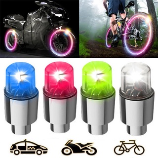 [GAV2MY] 2 piezas de bicicleta coche motocicleta rueda neumático válvula tapa Flash luz LED radios lámpara [MY]