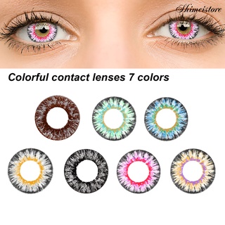 shimeistore 1 par de lentes de contacto de ojos de adaptación rápida suave multicolor cosméticos de belleza lentes de contacto para mujeres