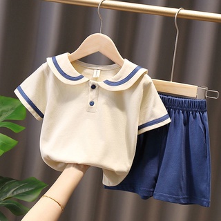 Verano 2 unids/set bebé niñas traje encantador niños manga corta algodón camiseta pantalones cortos ropa