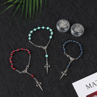 [linshgjku] Rosary Beads Strand Cross Rosary Bracelet With Box Church Religious Jewelry Gift [HOT]