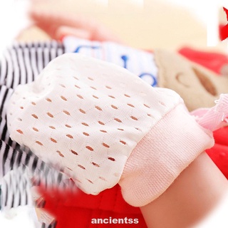 Guantes ajustables antiarañazos transpirables de malla linda protección cara bebé guantes (4)