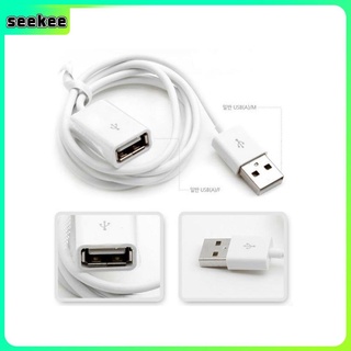 seekee 1m-3ft hot usb 2.0 cable electrónico macho a hembra cable de extensión nuevo extensor de audio blanco para pc portátil notebook