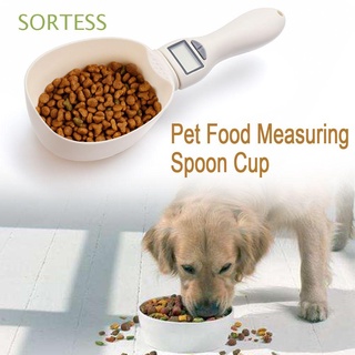 sortess pantalla pantalla medidora cuchara de comida para perros cuchara de pesaje cuchara suministros para mascotas gato alimentos cuchara de pesaje