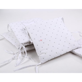 De 6 piezas de diseño de estrellas para cama de bebé espesar parachoques cuna alrededor de cojín Protector de cuna almohadas recién nacidos decoración de la habitación