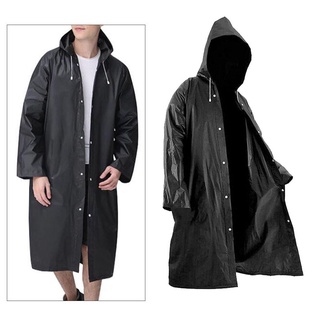 Reusable Hood Rain Coat Women Men Cycling Poncho Long Sleeve Jacket Raincoat (2)