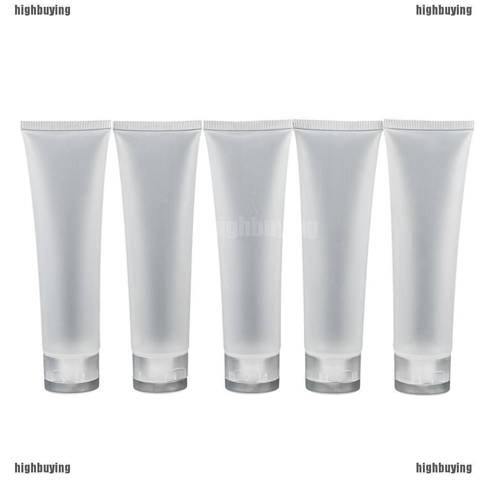 5 recipientes vacíos de tubo transparente para crema cosmética