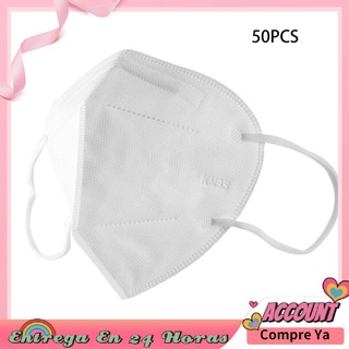 50pcs 5 capas protectoras mascarilla facial respiratoria a prueba de polvo máscara antibacteriana