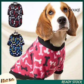 Sqgt cachorro jersey impresión ósea transpirable poliéster cuello redondo blusa disfraz para mascota