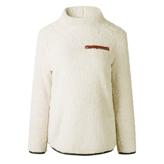 Abrigo De lana cálido para mujer con cremallera cuello alto