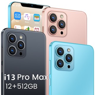 i13 Pro Max Smartphone 6.7 Pulgadas 12GB RAM 512GB ROM Cámara Cara Y Pantalla Huella Dactilar Desbloqueo Dual SIM Tarjeta Móvil