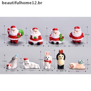 [beautifulhome12.br] Mini adorno de navidad DIY miniatura para jardín/decoración/accesorios de navidad. (3)