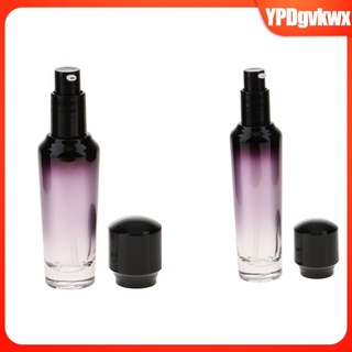 2 pzs botellas de botella de cristal recargables para crema facial cosmética (4)