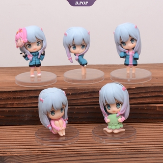 5 pzas personajes japoneses Anime Izumi Sagiri Mini Figuras de juguete de Gashapon lindos Figuras de juguete coleccionable de Gashapon Cápsula Modelo | Bp | |