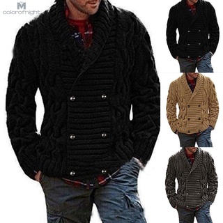 Abrigo/tejer De tejer con Mangas largas y botones Para Suéter