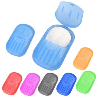 20 piezas/caja desechable portátil mini jabón de papel lavado de manos baño limpio viaje salud jabón antibacteriano