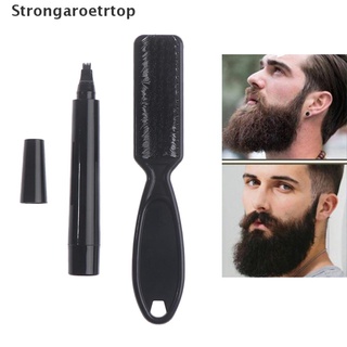 [Strong] Beard Pen Beard Filler Pencil And Brush Beard Enhancer Waterproof Moustache .