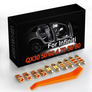 Interior LED para Infiniti QX30 QX50 QX60 QX4 QX70 QX56 QX80 Canbus bombilla de vehículo interior domo lectura tronco luz Auto Kit de lámpara
