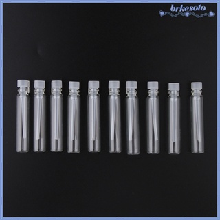 (Brkesto) 50 pzs botellas De muestra De vidrio vacío Mini botellas De aceite esencial para caídas botellas De Plástico