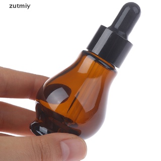 [zutmiy] 10/20/30 ml botellas vacías de cristal marrón con gotero con pipeta para aceite esencial dfhs (5)