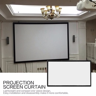 16:9 portátil plegable proyector pantalla montado en la pared cine en casa teatro (6)