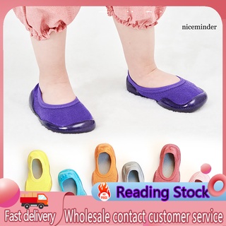 Nice_1 par de calcetines de piso de Color sólido a prueba de golpes antideslizantes bebé de corte bajo calcetines zapatos para niños pequeños