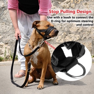 ✿Kebowoa✿High Quality Dog Muzzle Anti Bite Barking Pet Nylon Strap Training Leash Adjustable Mask✿ (2)