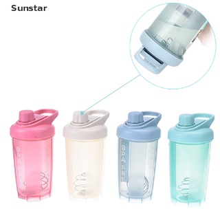 [Sunstar] 1 botella de coctelera de proteína con bola mixta, gimnasio, gimnasio, botella de agua, mezclador de fitness