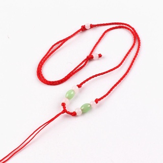 cordón de cuerda roja tejida a mano nueva cuerda colgante ajustablediyornamento accesorios collar cuerda de jade hembra