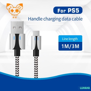 Cable de carga con mango de 1/3M tipo C para control inalámbrico PS5 gamepad NS Switch PRO USB C cable de datos lunana