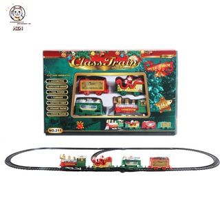 Juego De tren De navidad Diy tren eléctrico Modelo Realista De navidad niños juguete De tren educativo niños juguete De regalo Para 3 años+ (2)