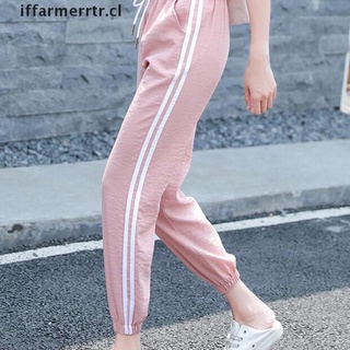 【iffarmerrtr】 Women Stripe Pants Harajuku Casual Loose Trousers Ladies Sport Pant Sweatpant CL