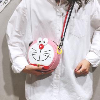 Doraemon mujeres Sling Bag divertido lindo lona bolsa redonda Crossbody hombro bolsa de mensajero Beg rentable (6)