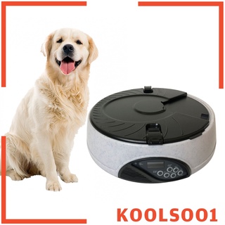 [KOOLSOO1] Alimentador automático para mascotas, 6 dispensador de comida, perros, gatos, cuenco de alimentación