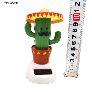 fvuwtg adornos de coche cactus energía solar muñecas de baile juguete swinging animado coche decoración cl