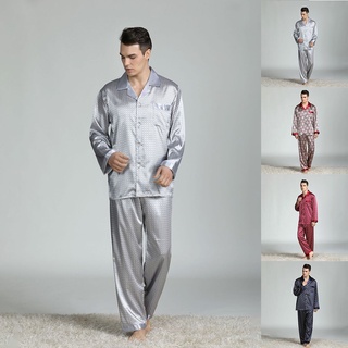 Kimi-pajamas Set L-3XL Loungewear hombre noche reemplazo mancha seda nuevo