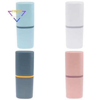 Outdoor Travel Camping Portable Toothbrush Holder Box Toothbrush Storage Organizer Case Bathroom Accessories Pink