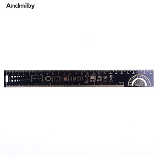 [ady] 25 cm multifuncional pcb regla herramienta de medición resistor condensador chip ic ydj