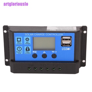 [artgloriouslo] 12V/24V Panel Solar regulador de batería controlador de carga 30A PWM LCD