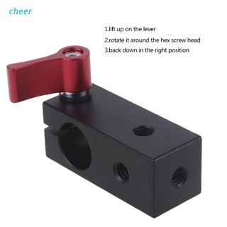 cheer Single Hole 15mm Rail Clamp Mount Rod Clamp on DSLR Camera Handle/Cage/Plate for Rod Extension DSLR Camera Rig