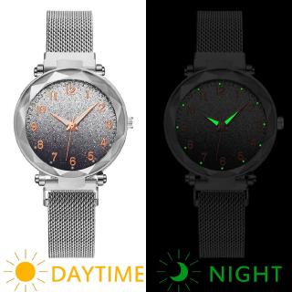 Reloj Luminoso De Color Degradado Con Hebilla Magnética Para Mujer/Pulsera Con Pedrería Jam Tangan Wanita (8)