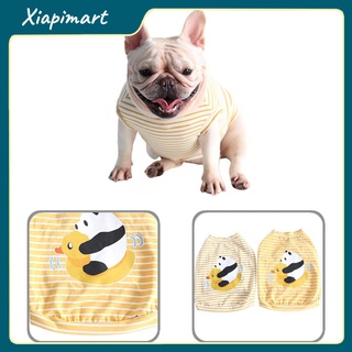 xiapimart 2 colores ropa para mascotas adorable a rayas chaleco de perro resistente a la decoloración para la tienda de cachorros