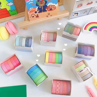 Cinta de cuenta de mano Morandi/Macaron Color DIY diario álbum de fotos decoración pegatina de papel cinta adhesiva de sellado