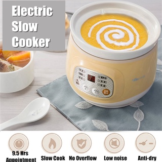SHOUSE 100W eléctrico lento olla estofado de cerámica olla gachas sopa Maker alimentos vaporizador uso (3)