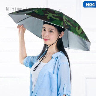 minimalista life universal protección solar montado en la cabeza de pesca anti-uv paraguas gorra de verano portátil al aire libre