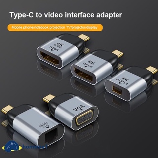 New 2021 New Type-C to HDMI-compatible/Vga/DP/RJ45/mini DP HD video converter 4K@60Hz In Stock