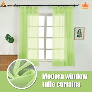 1Pc 100x130 dormitorio moderno ventana tul cortina Panel Voile hogar práctica decoración herramienta FLOWERDANCE