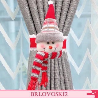 [BRLOVOSKI2] Cortina de Tieback de navidad muñeco de nieve muñeca Cortina Tieback clip hebilla para decoración de ventana