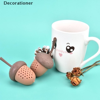 (decorationer) 2 unids/set infusor de té en forma de bellota de silicona infusiones colador de cocina accesorios en venta