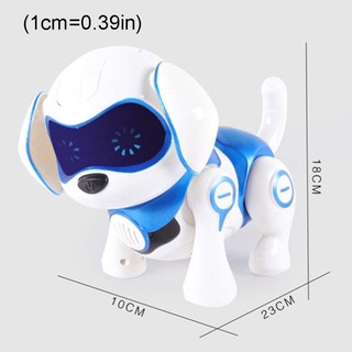 tr electrónica animal mascota robot inteligente perro fresco luces de respiración robot cachorro